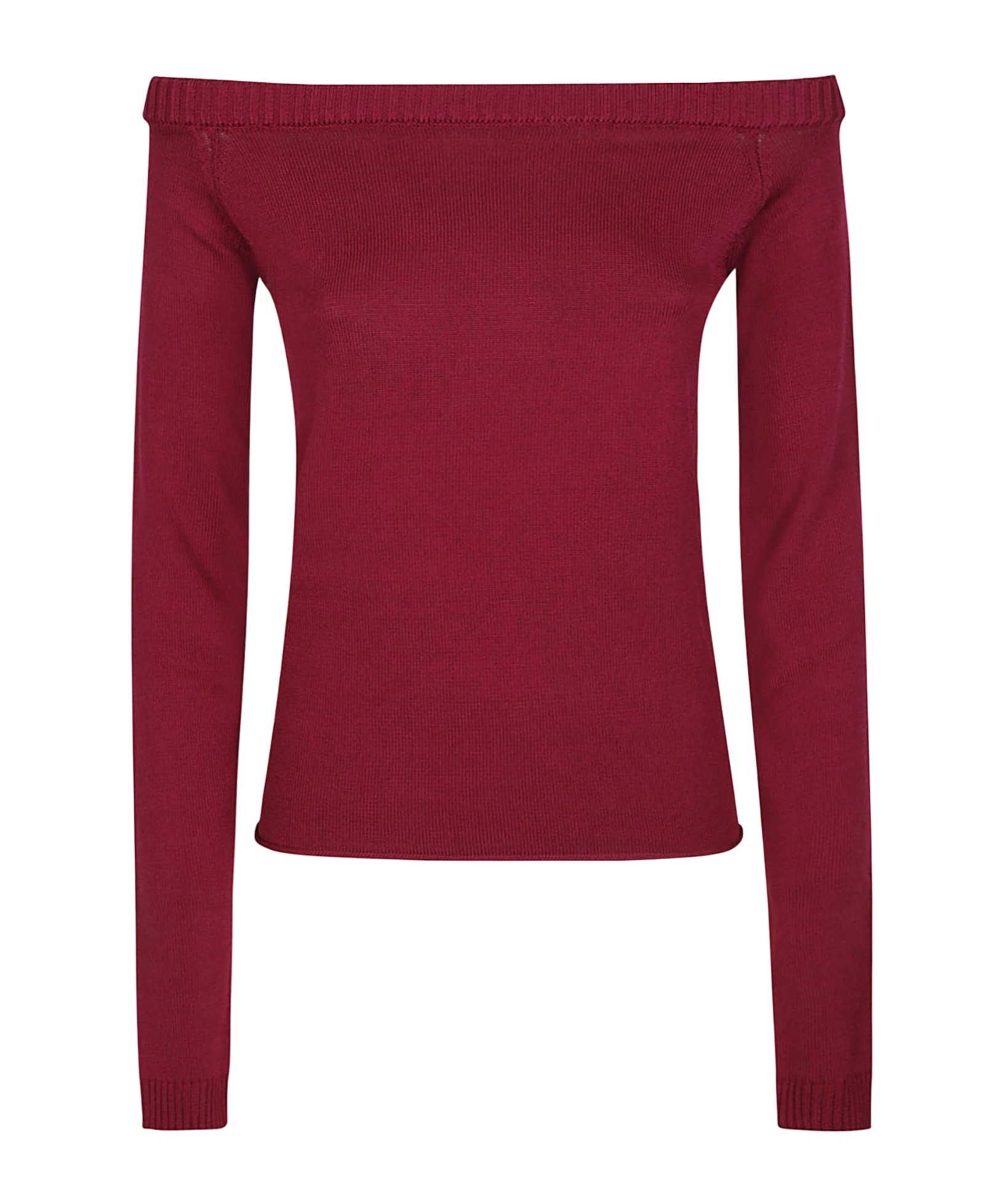 Iro Long-sleeve Knit Top In Red