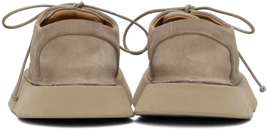 Shop Marsèll Intagliata Suede Derby Shoes In Nude