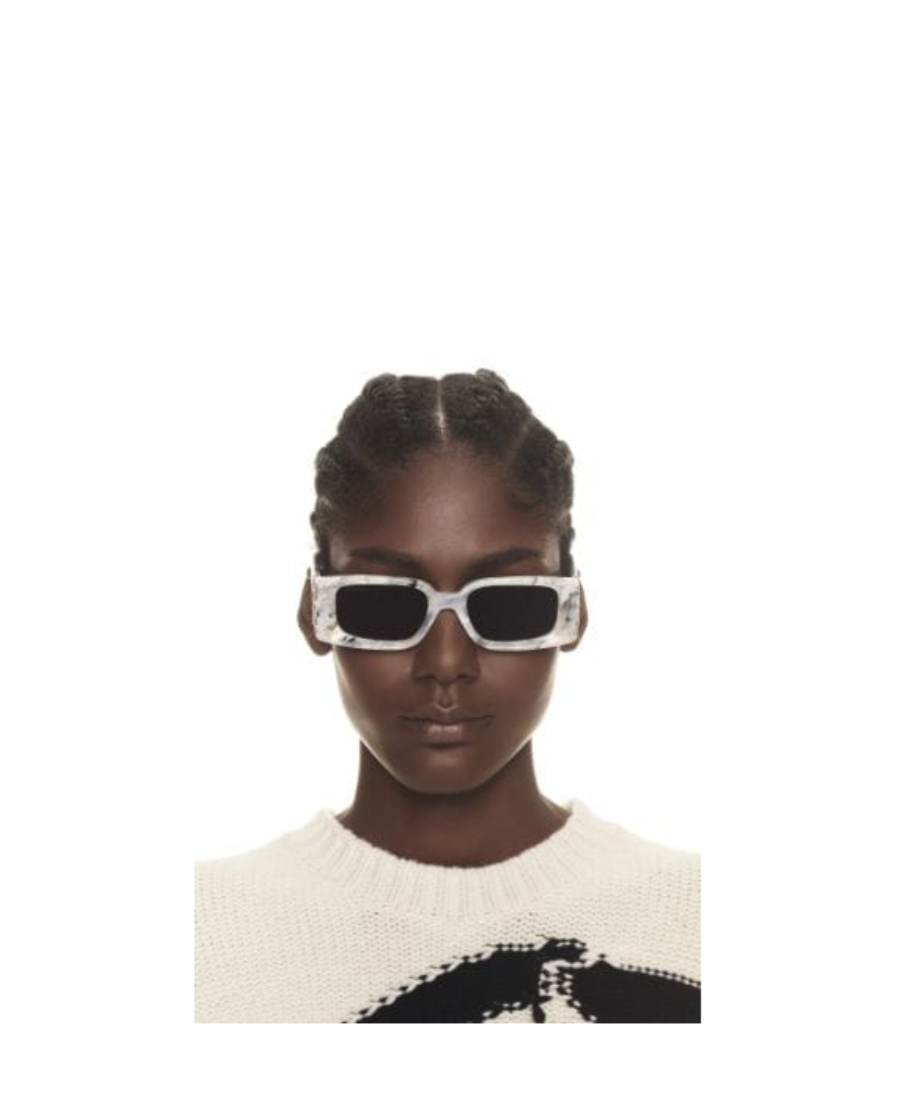 Off-white Roma Rectangle-frame Sunglasses In Black
