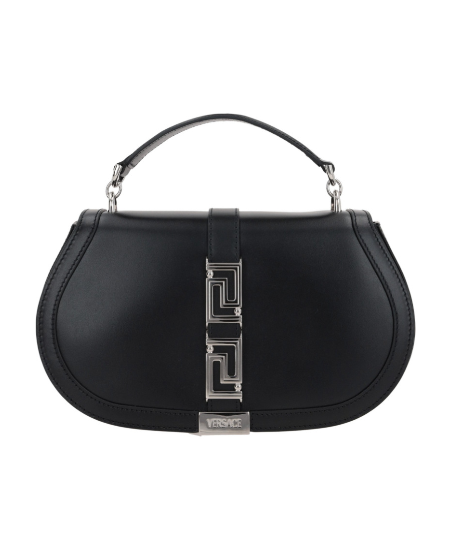 Versace Women's Greca Goddess Leather Crossbody Bag In Black