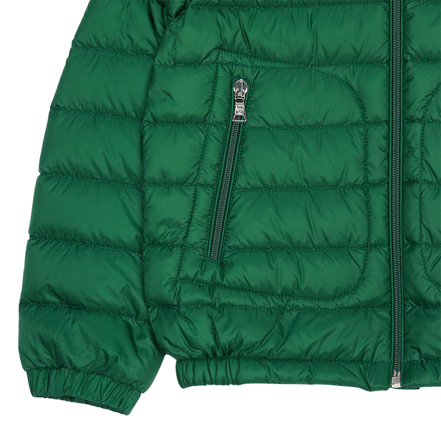 Moncler Long Sleeve Down Jacket In Green