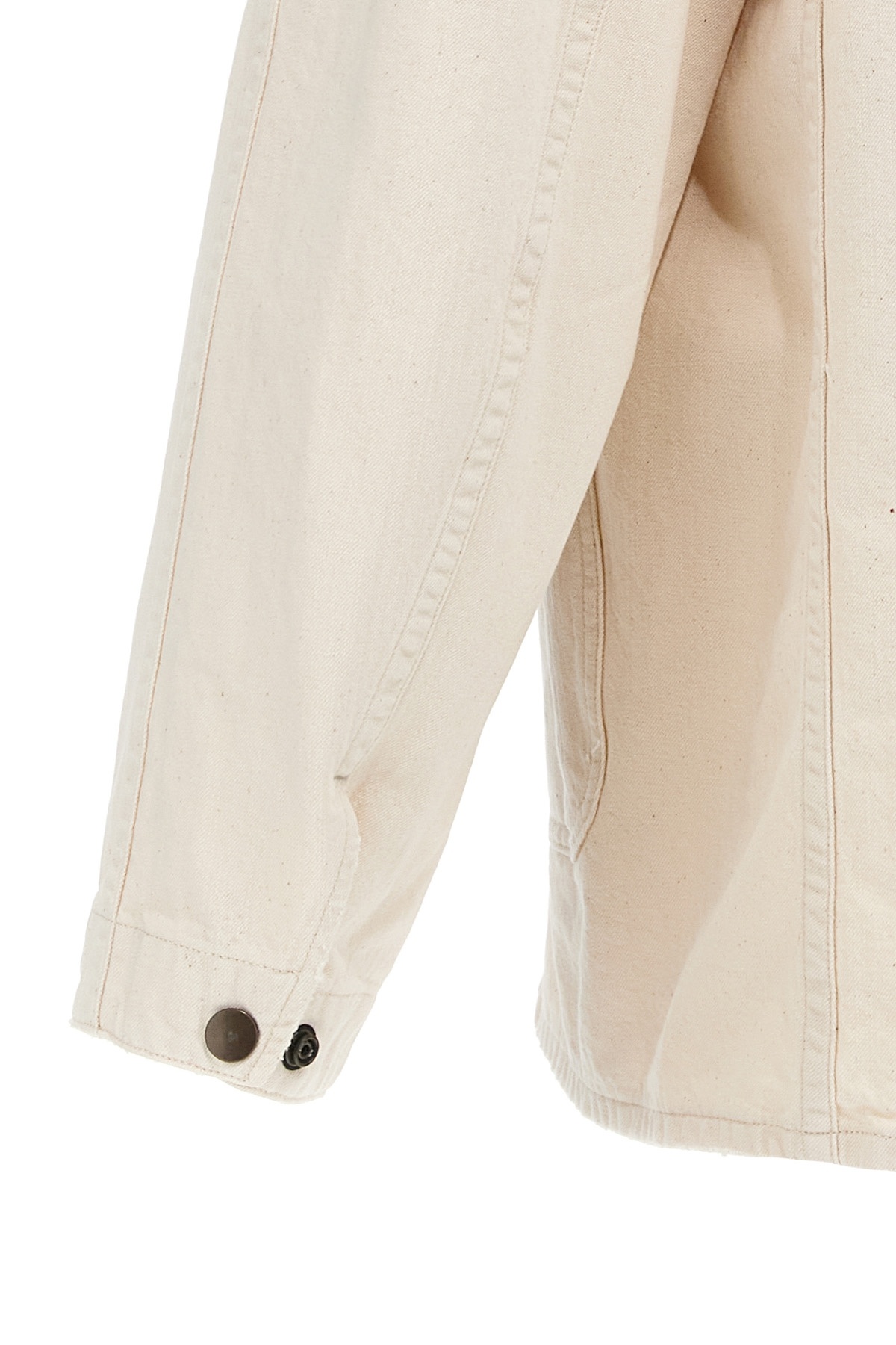 Maison Margiela Collared Jacket With Front Pockets And Long Sleeves In White