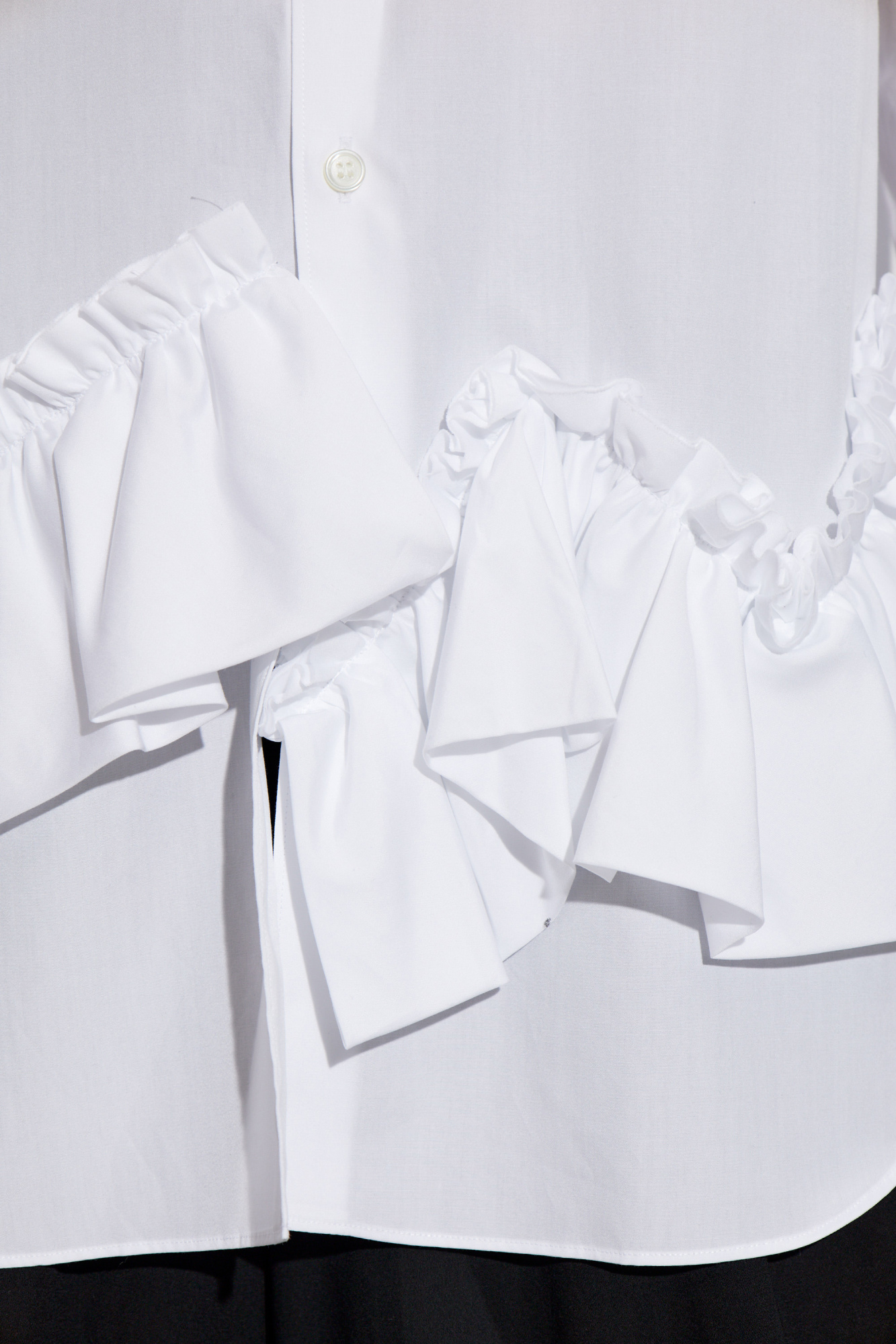 Shop Comme Des Garçons Ruffled-trim Shirt
