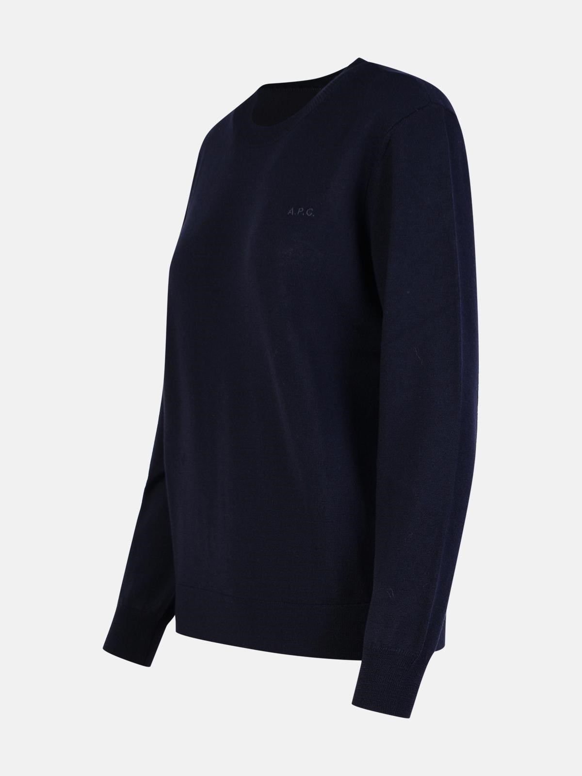 Apc Navy Philo Sweater In Black
