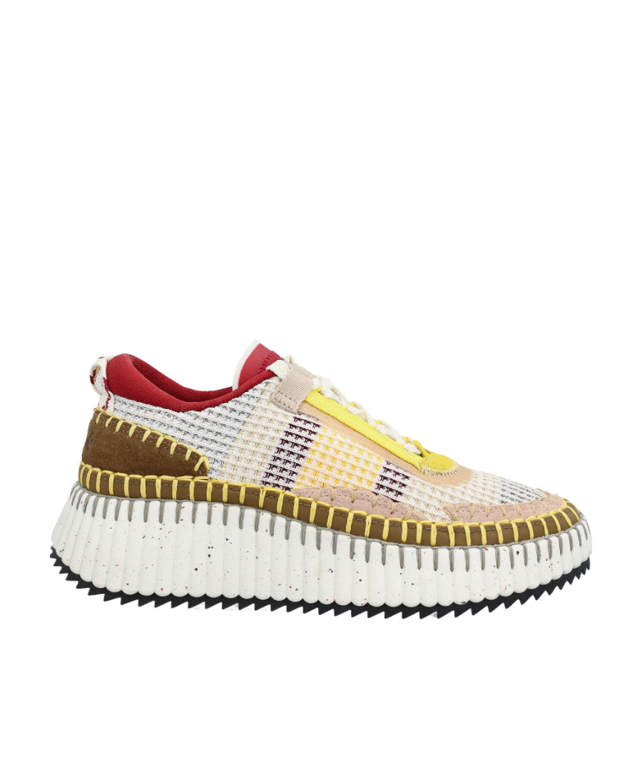 Shop Chloé Nama Low-top Sneakers In White