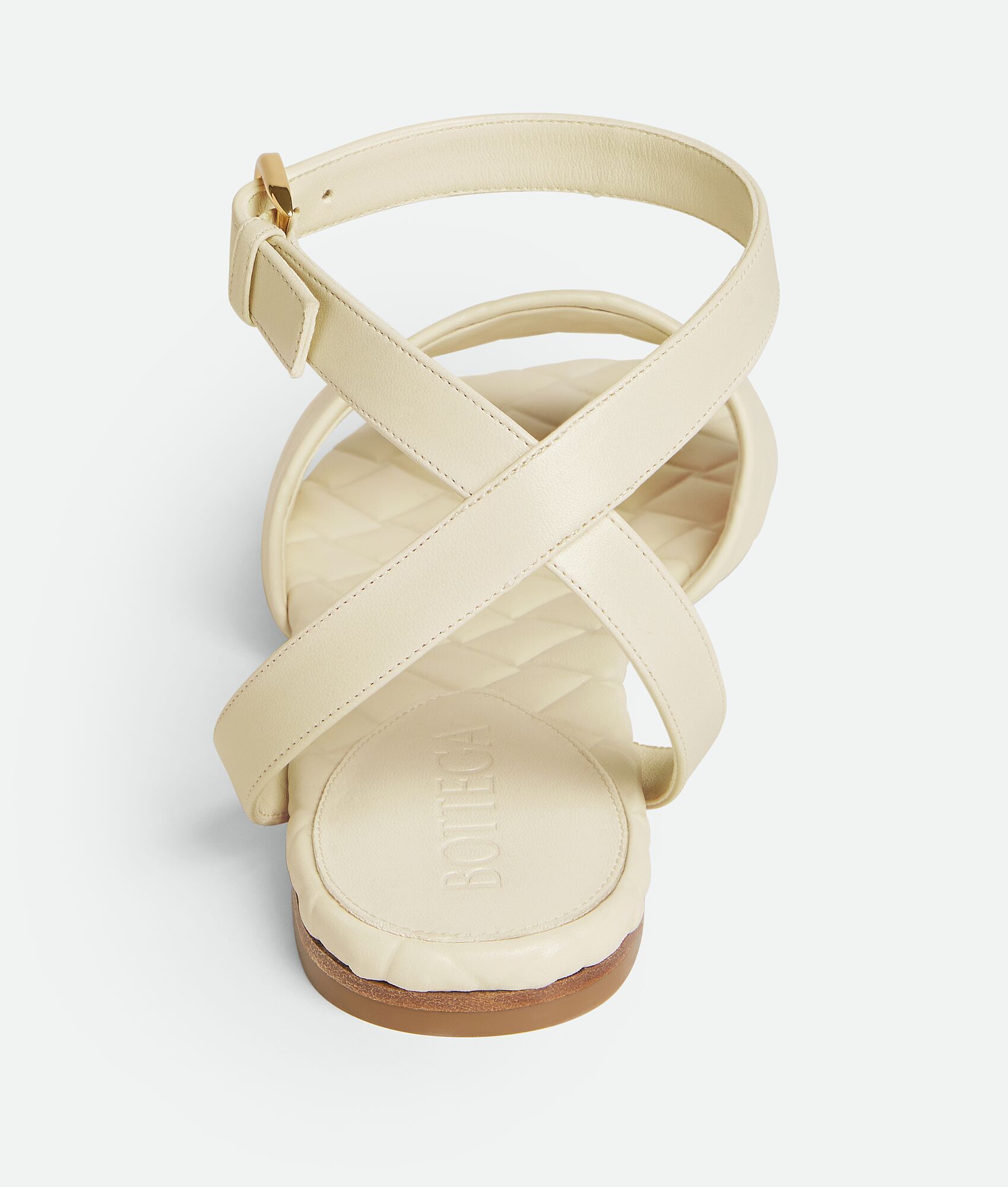 Bottega Veneta Amy Flat Sandals In Nude