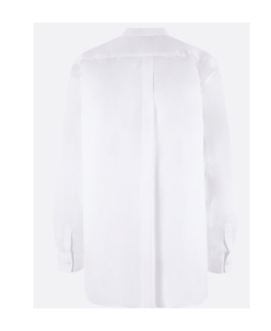 Comme Des Garçons Shirt Collaboration With Lacoste Featuring Button-down Collar In White