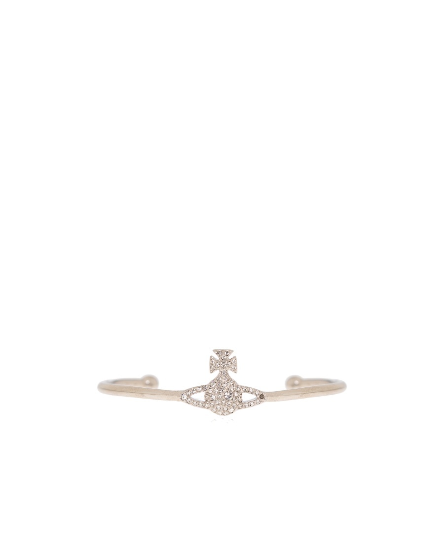 Vivienne Westwood Grace Bas-relief Open Bangle In Yellow