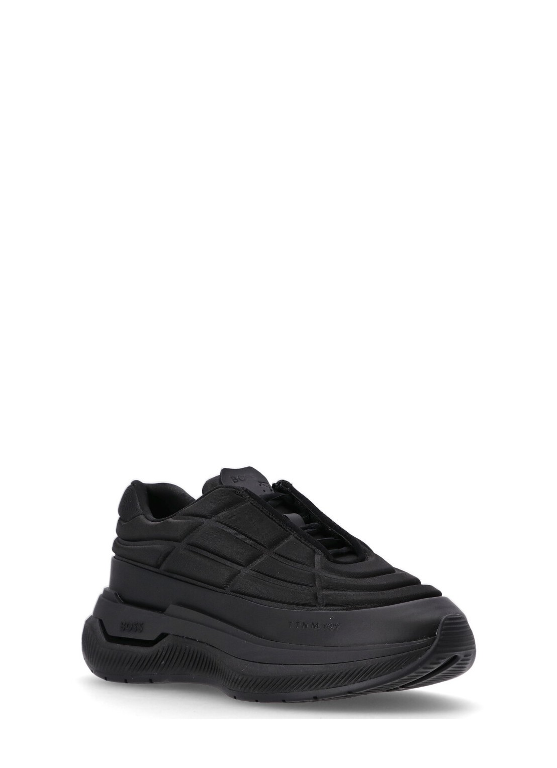 Hugo Boss Void Quilted Sneakers In Black