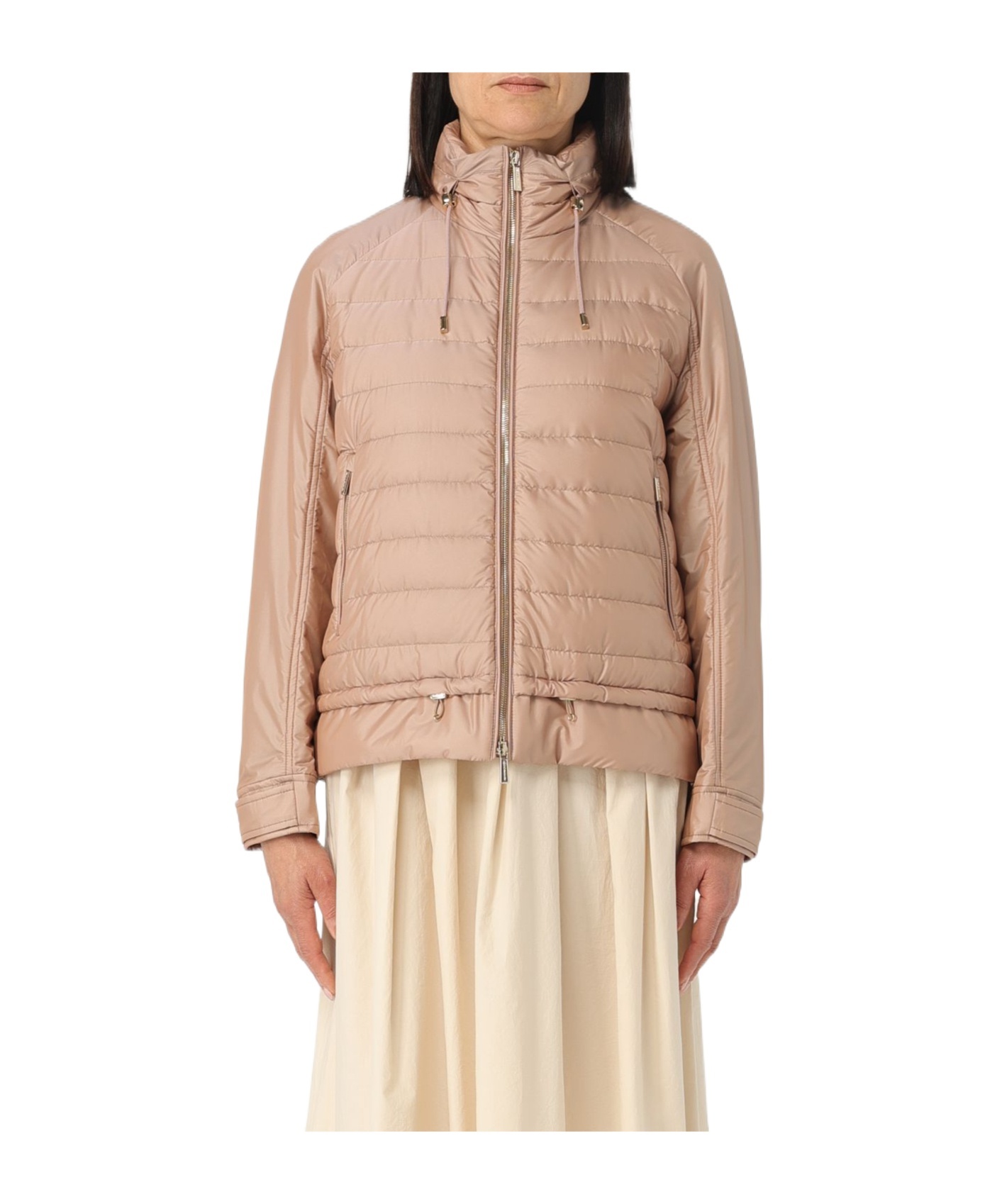 Moorer Danielle Down Jacket In Nylon Blend In Pink