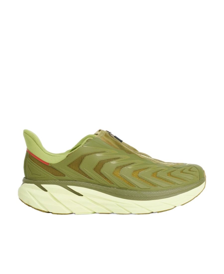 Hoka One One Man Sneakers Military Green Size 8.5 Textile Fibers In Green