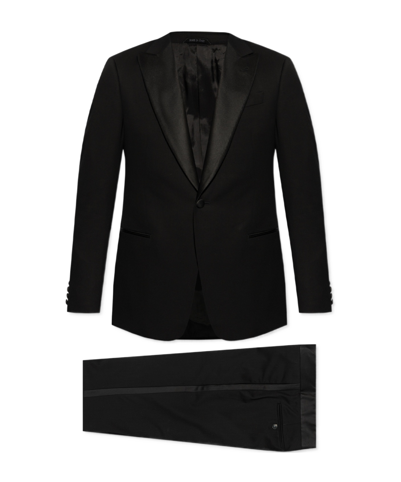 Giorgio Armani Single-breasted Tailored Suit In Black