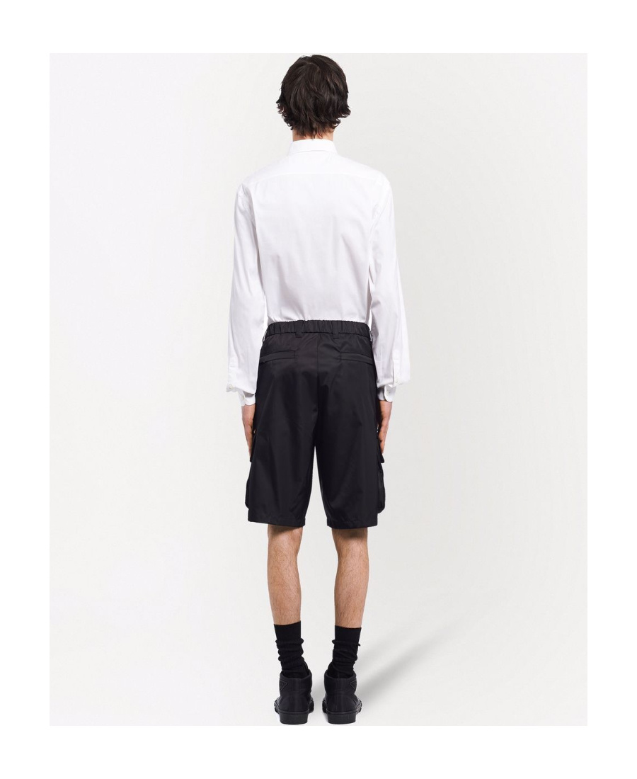 Prada Re-nylon Bermuda Shorts In Black