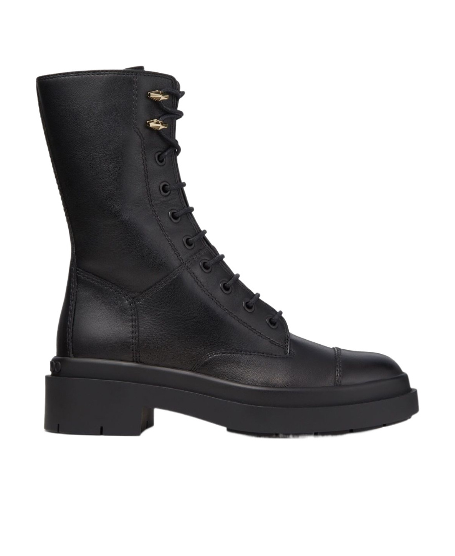 Jimmy Choo Nari Leather Mid-calf Boots In Black