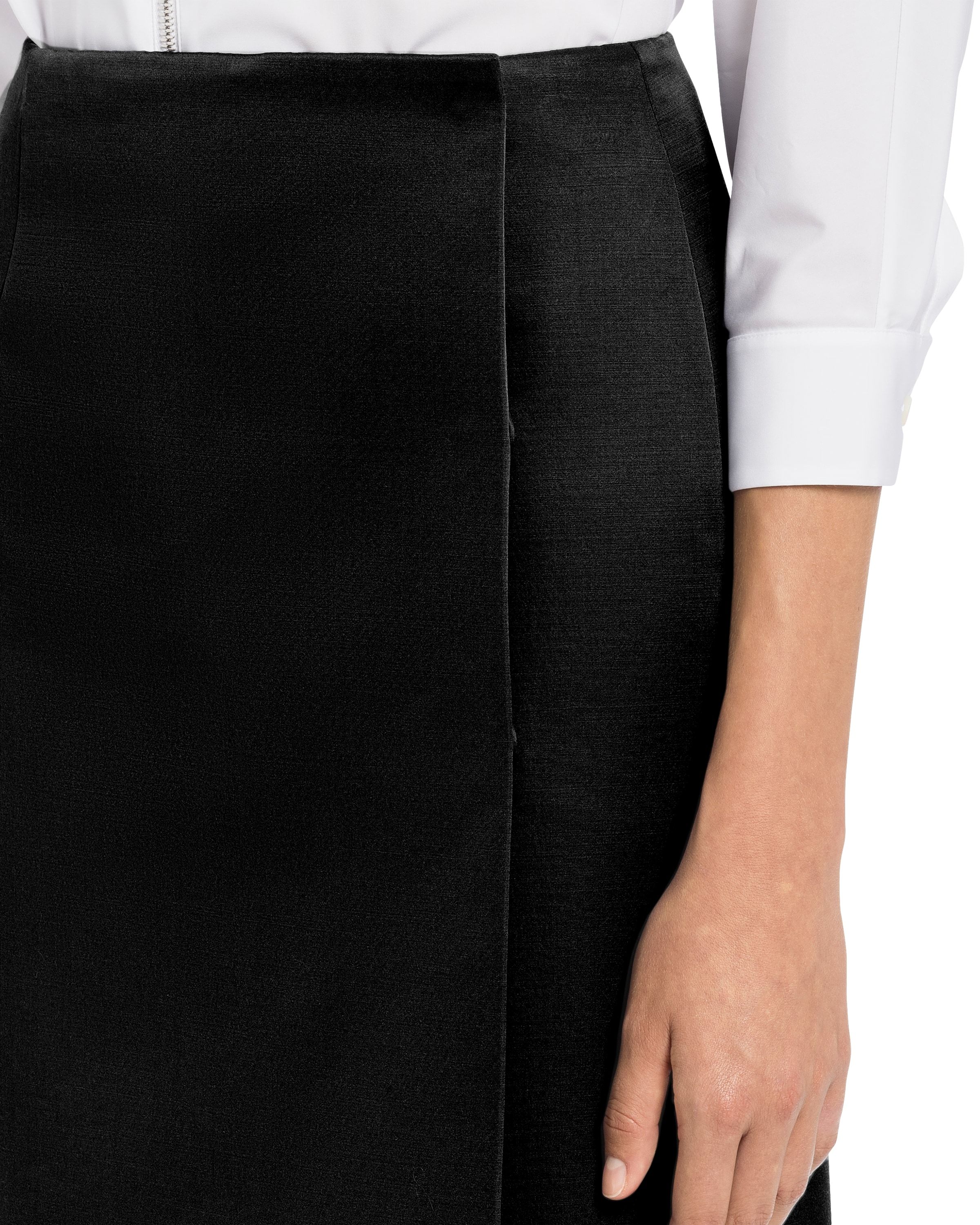 Prada Straight Half-length Skirt In Black
