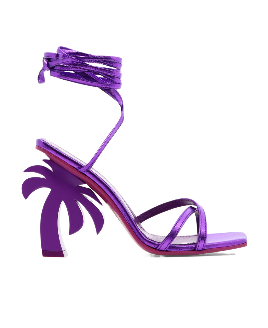 Palm Angels Palm Beach Lace-up Sandals In Purple