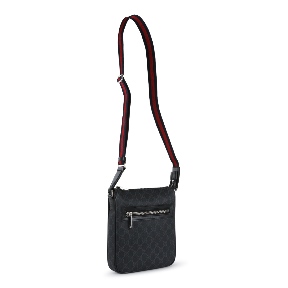 Gucci Gg Supreme Canvas Messenger Bag In Black