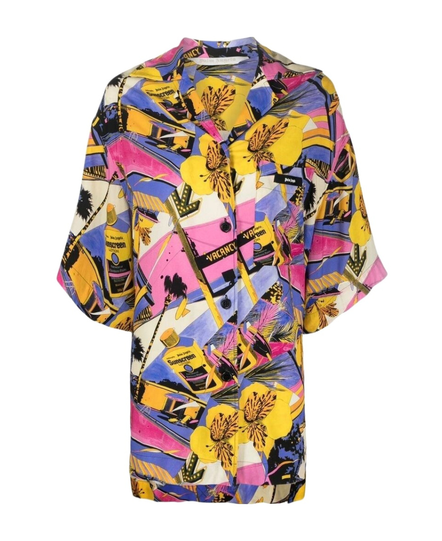 Palm Angels Synthetic Fibers Shirt In Multicolor
