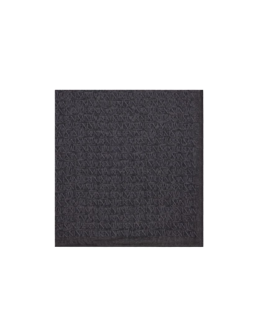 Saint Laurent Large Square Scarf In Black