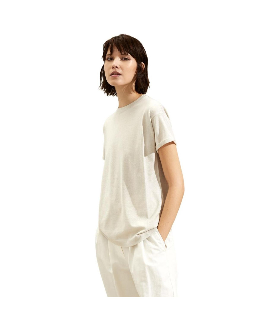 Brunello Cucinelli Short Sleeves Round-neck In White