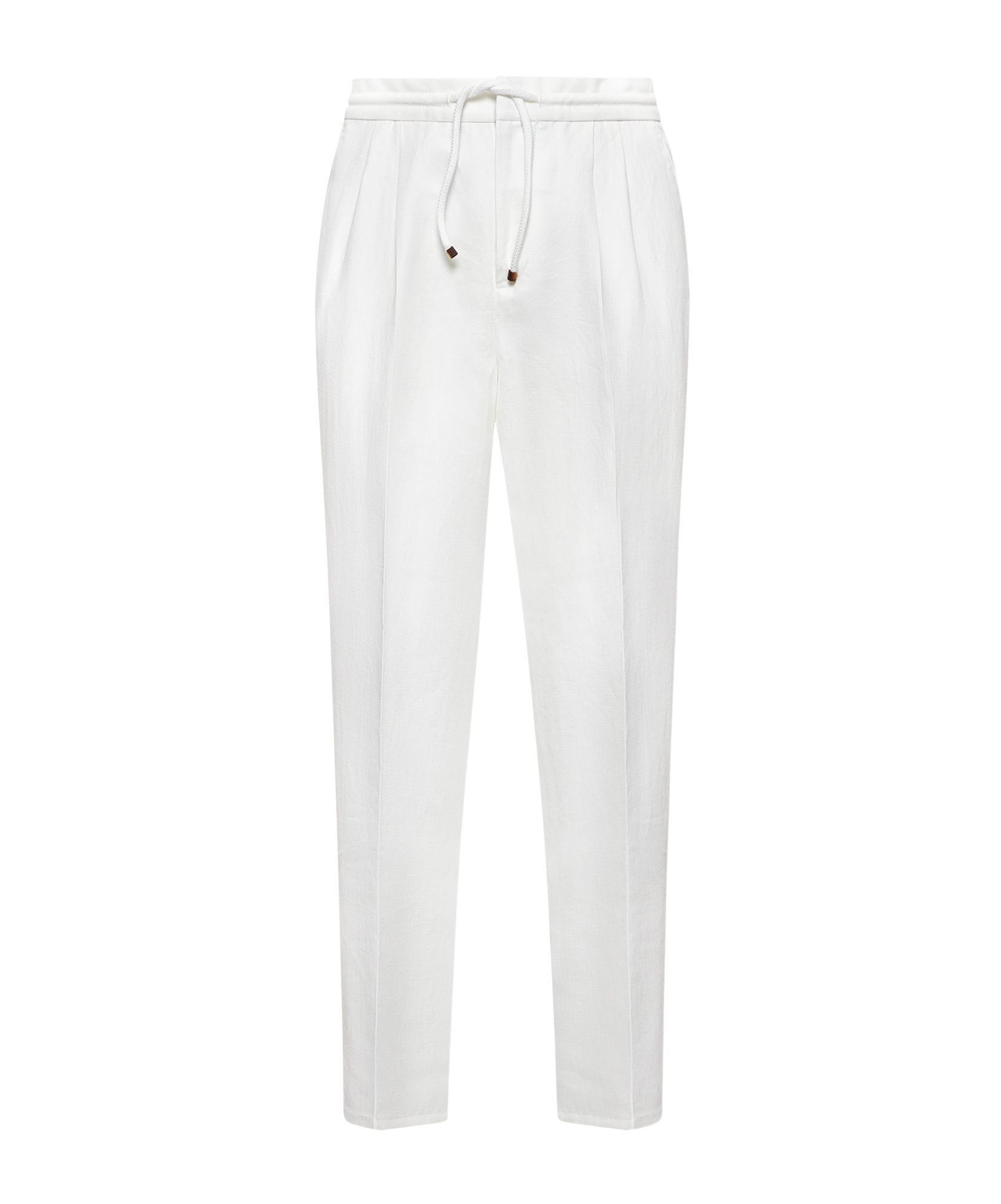 Brunello Cucinelli Leisure Fit Trousers With Drawstring In White