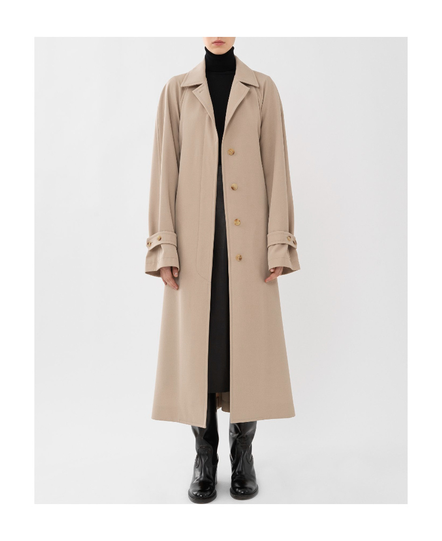 Chloé Large Profile Trench Coat In Nude
