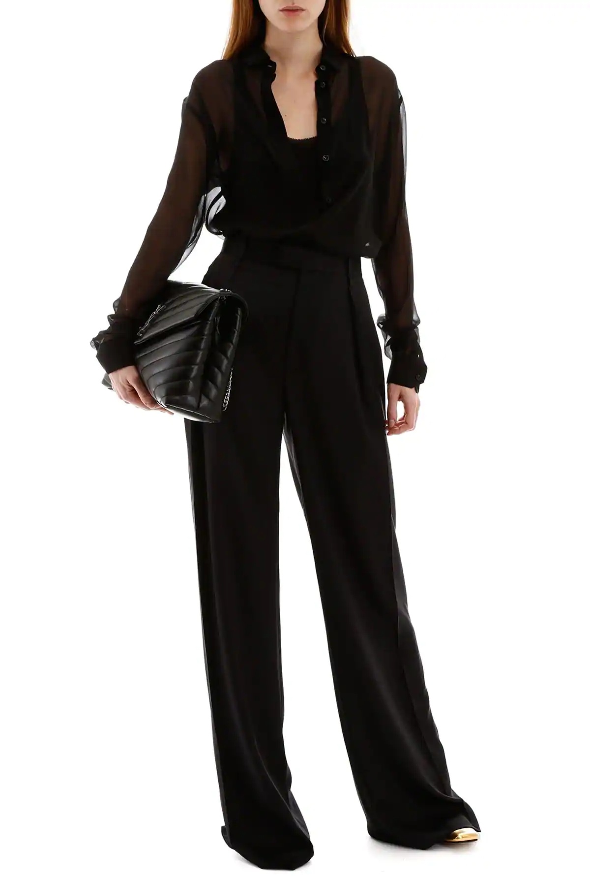 Saint Laurent Straight Shirt In Black