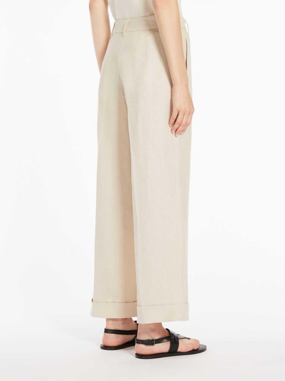 Max Mara Wide-leg Casual Pants In White