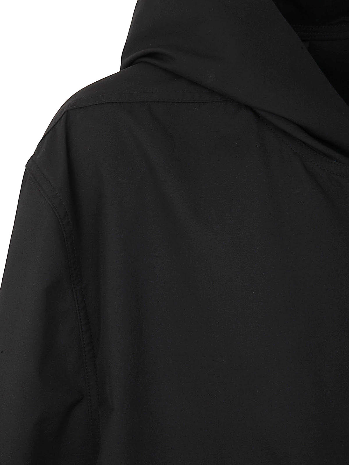 Rick Owens Hooded Oversized Raincoat In Black