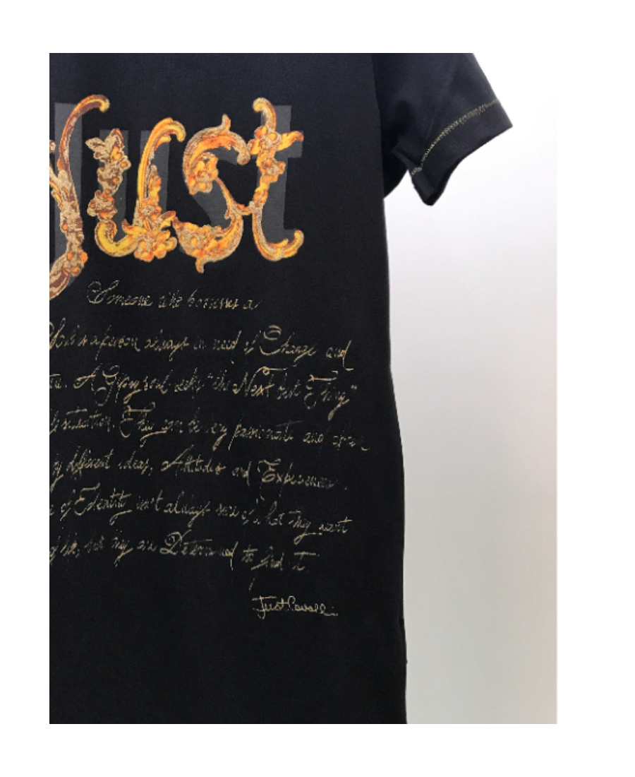 JUST CAVALLI T-SHIRT WITH ROUND NECK AND SHORT SLEEVES