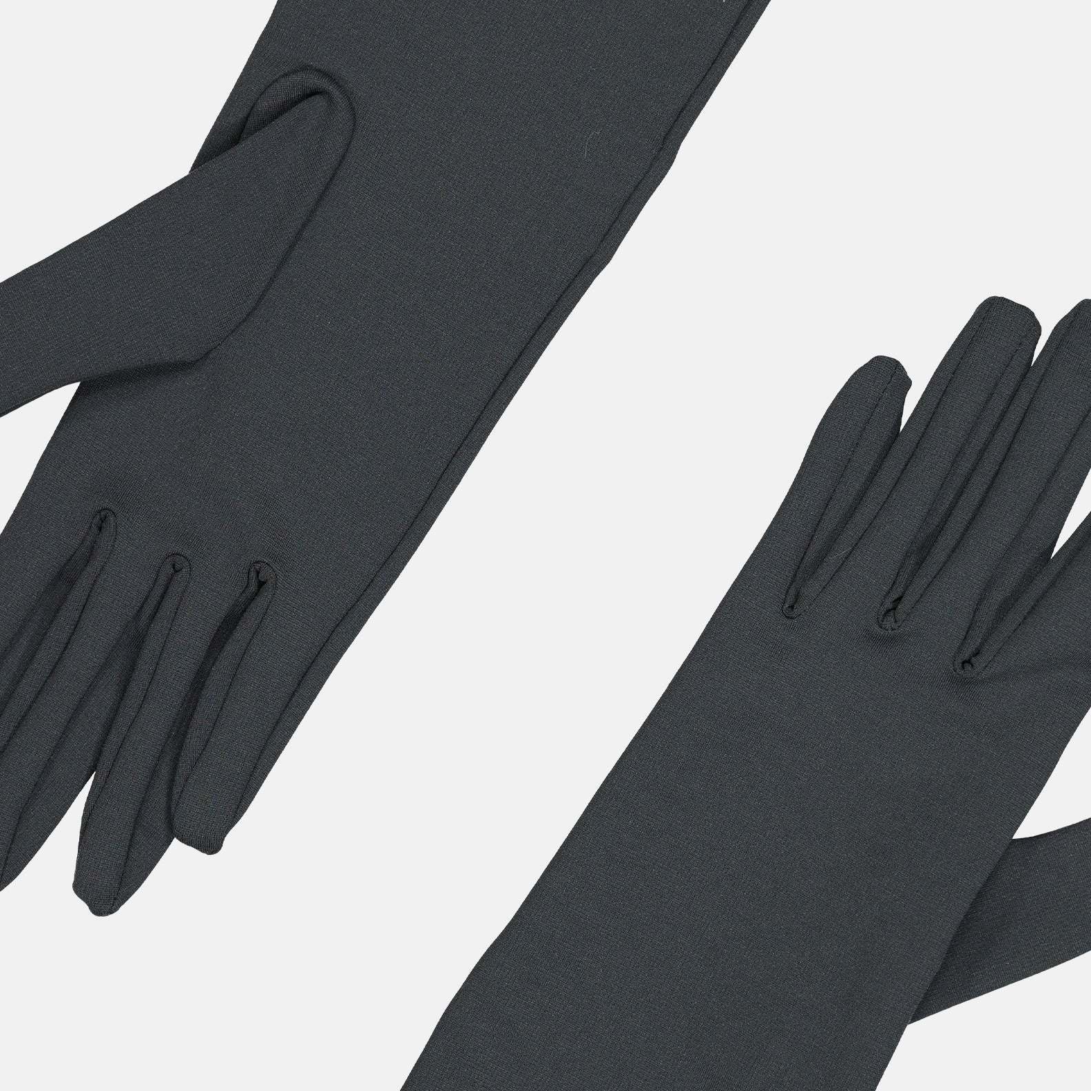 Dolce & Gabbana Elbow-length Stretch-design Gloves In Black