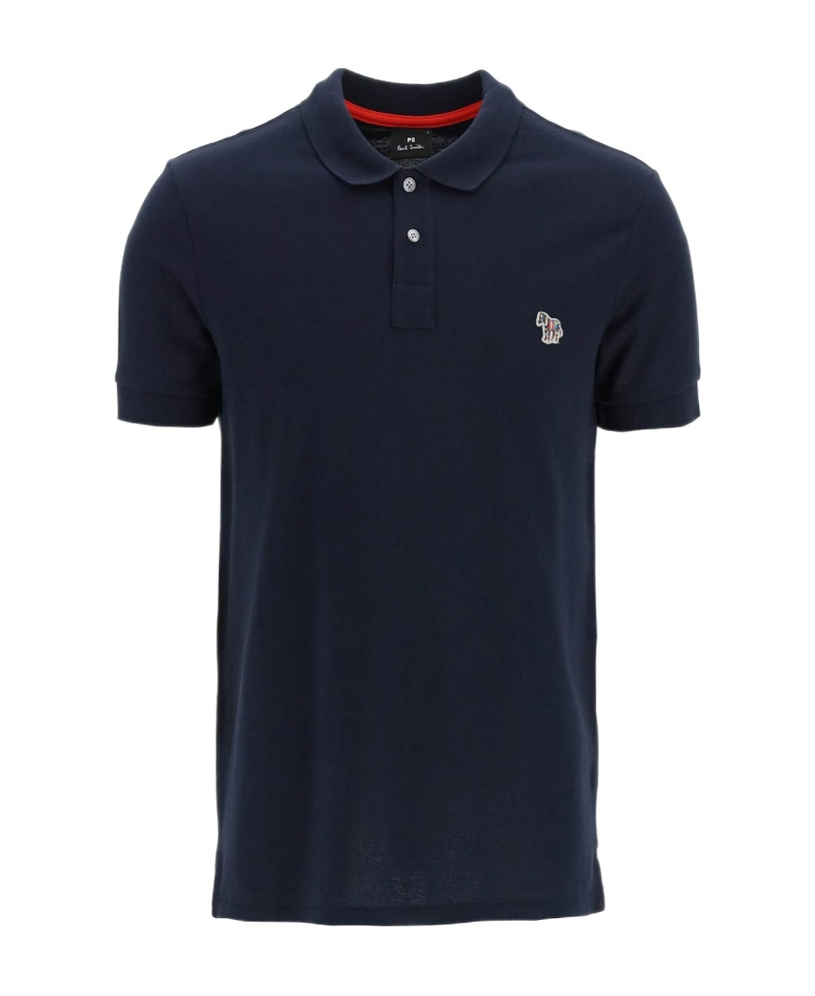 Ps By Paul Smith Logo Polo Shirt In Black