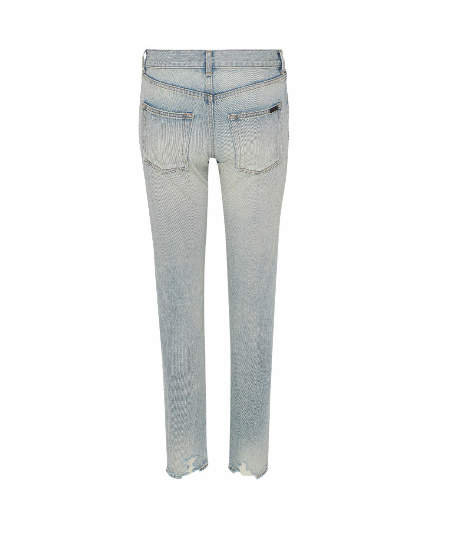 Saint Laurent Mid-rise Slim-fit Jeans In Blue