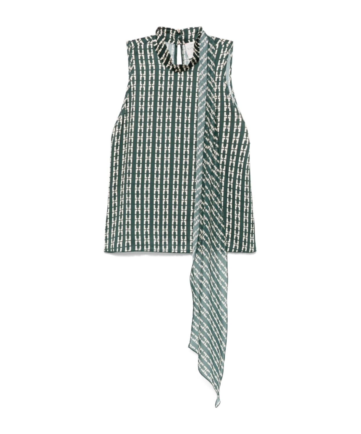 Shop Forte Forte Geometric-print Top In Green