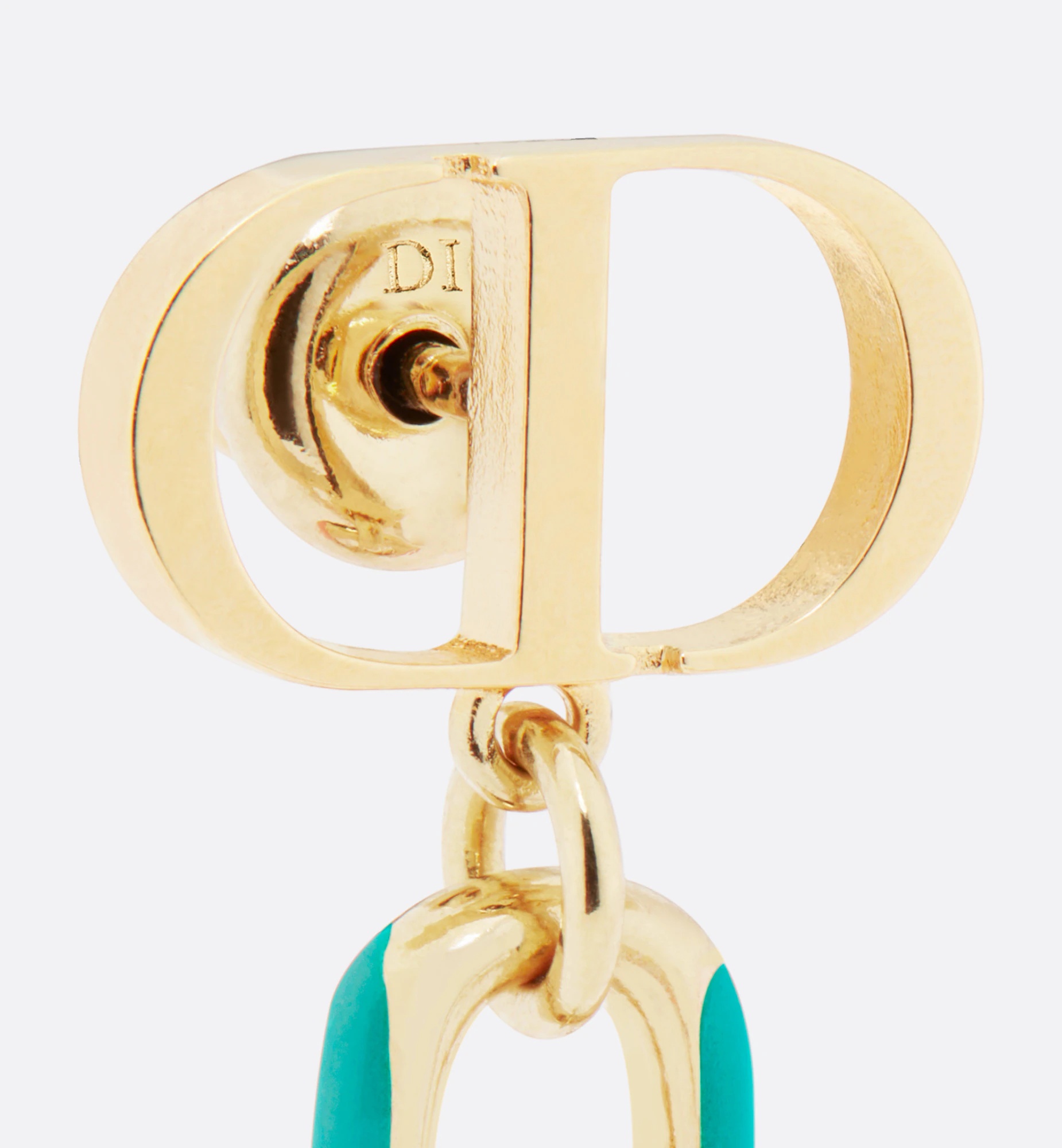 Shop Dior Iviera Petit Cd Earrings In Yellow