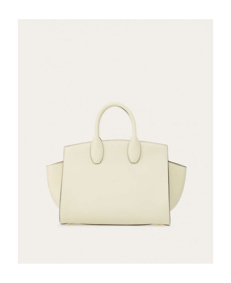 Ferragamo The Studio Leather Top-handle Bag In White