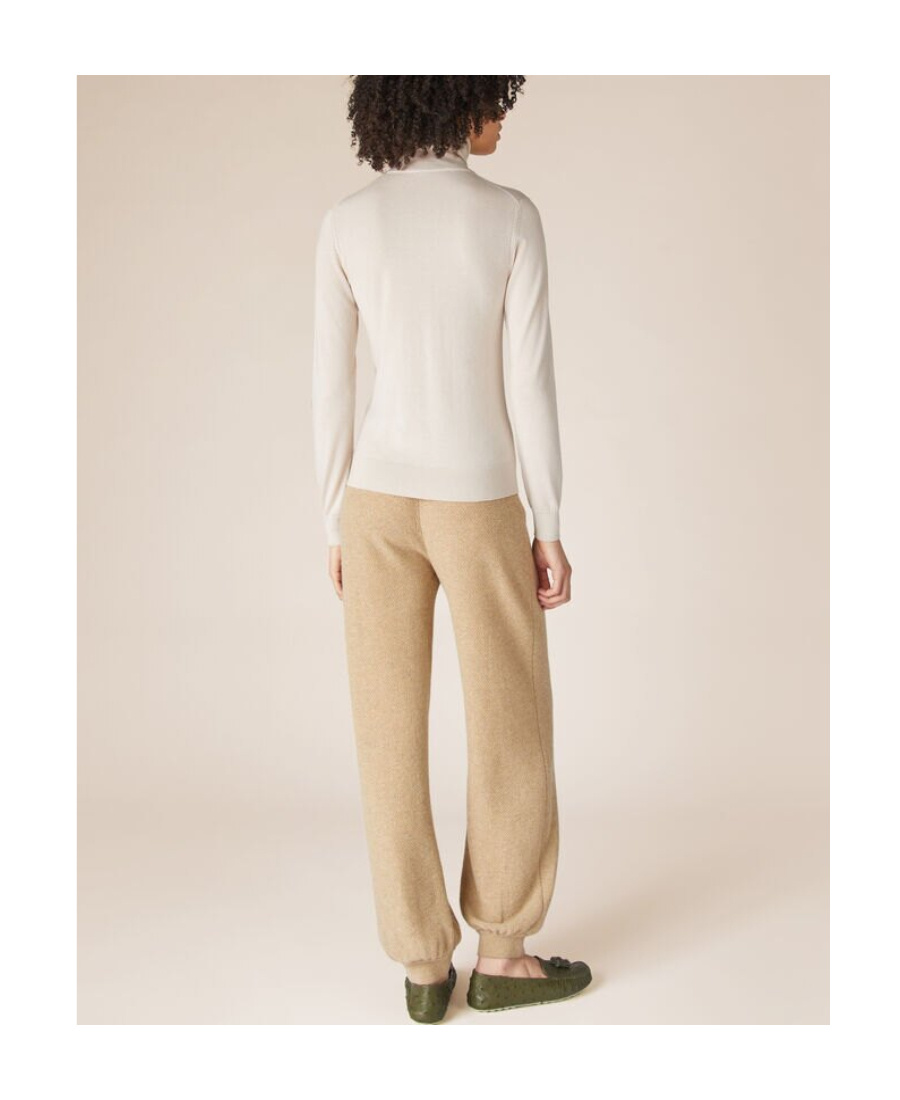 Loro Piana Neo Piuma Turtleneck Sweater In White