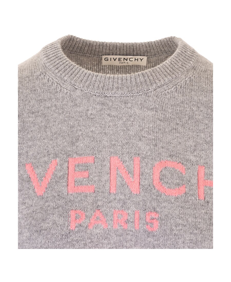 Givenchy Colour Block Logo Cashmere Jumper In Pink