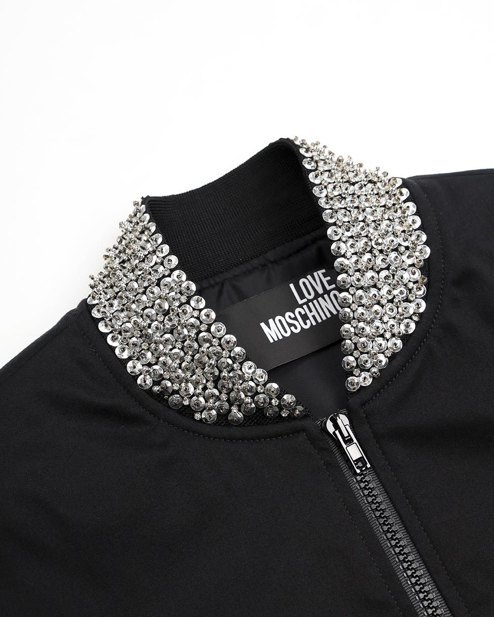 Moschino Short Style Logo Casual Jacket In Black