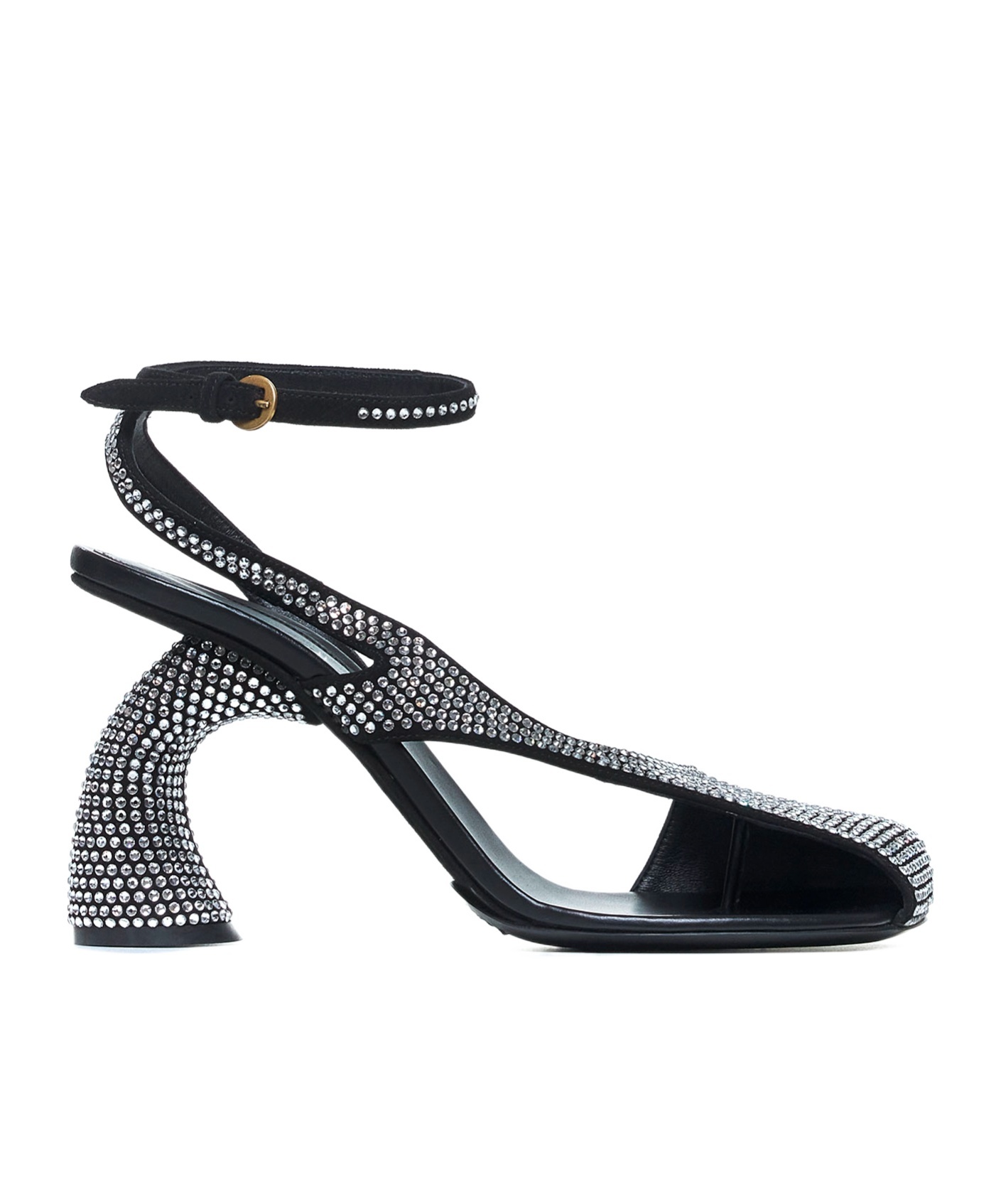 Shop Dries Van Noten Square-headed High-heeled Sandals In Black