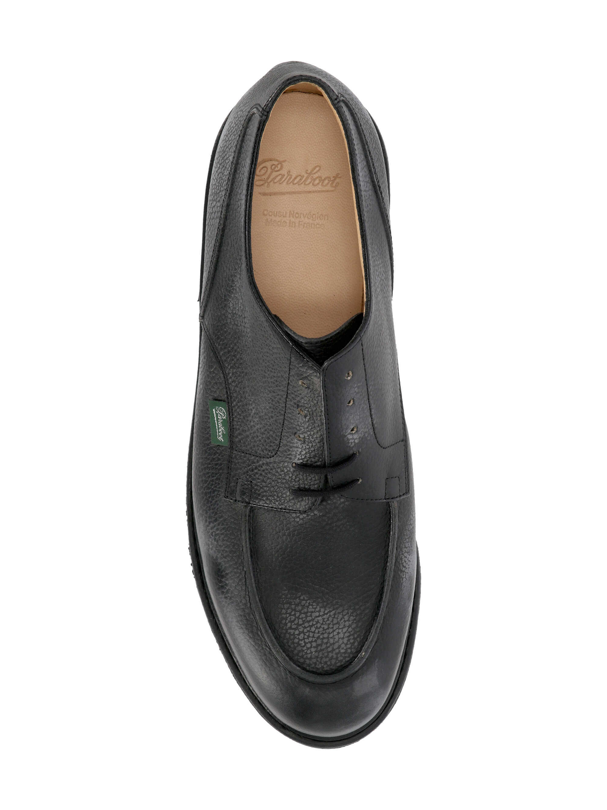 Paraboot Calfskin Lace-up Brogues Round Toe In Animal Print