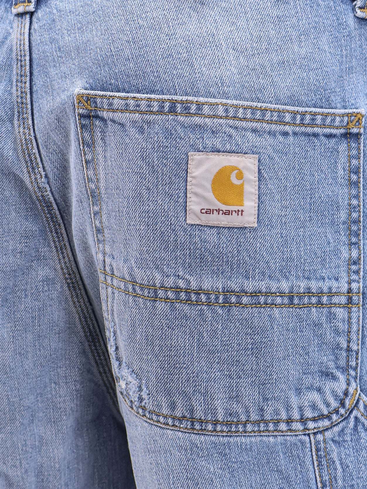 Carhartt Og Single Knee Shorts In Blue Burst Washed