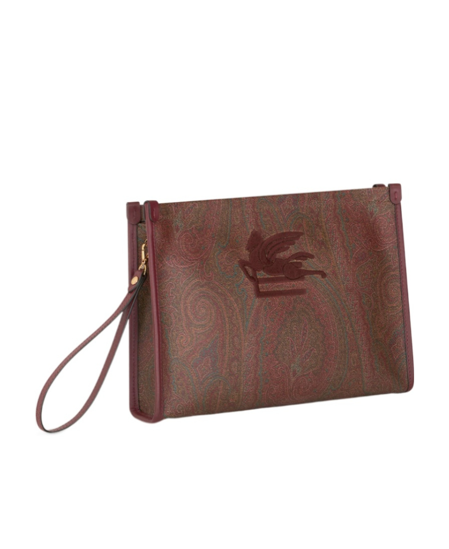 Etro Large Paisley Pouch In Red