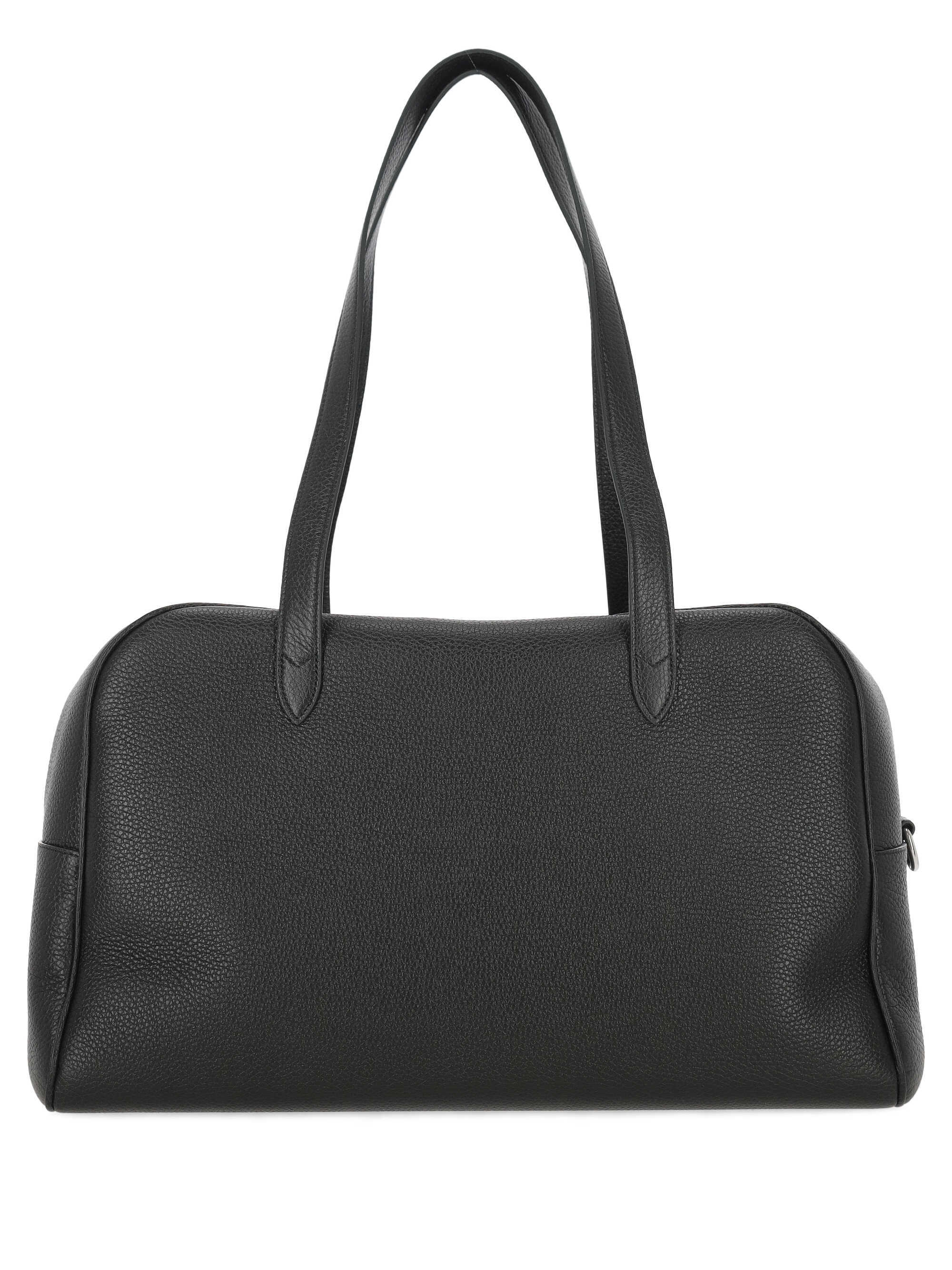Celine Logo Shoulder Bag In Black