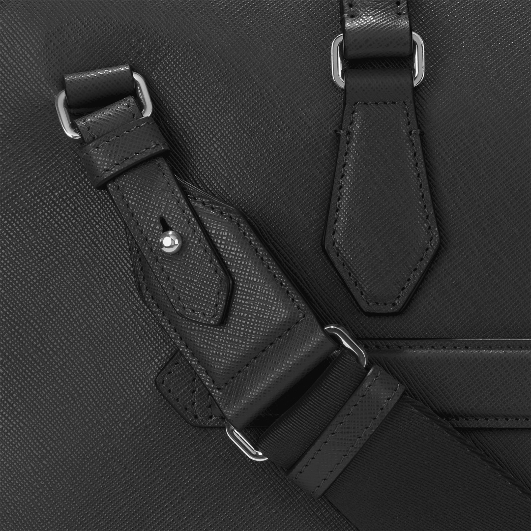 MONTBLANC LOGO-PLAQUE LEATHER LAPTOP BAG