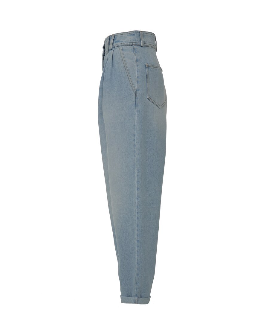 Balmain Pleated Tapered Jeans In Gray