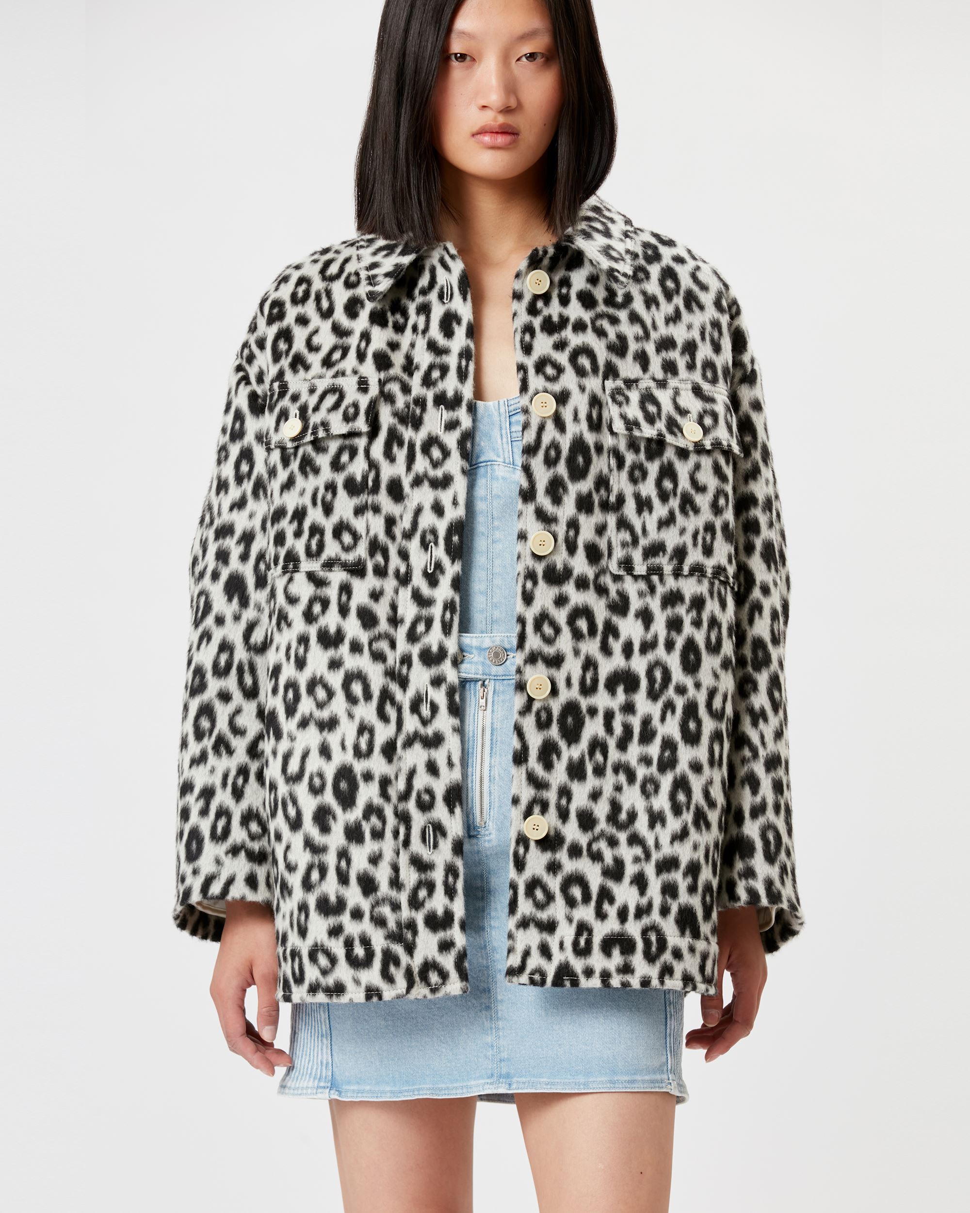 Isabel Marant Woman Jacket White Size 8 Virgin Wool In Black