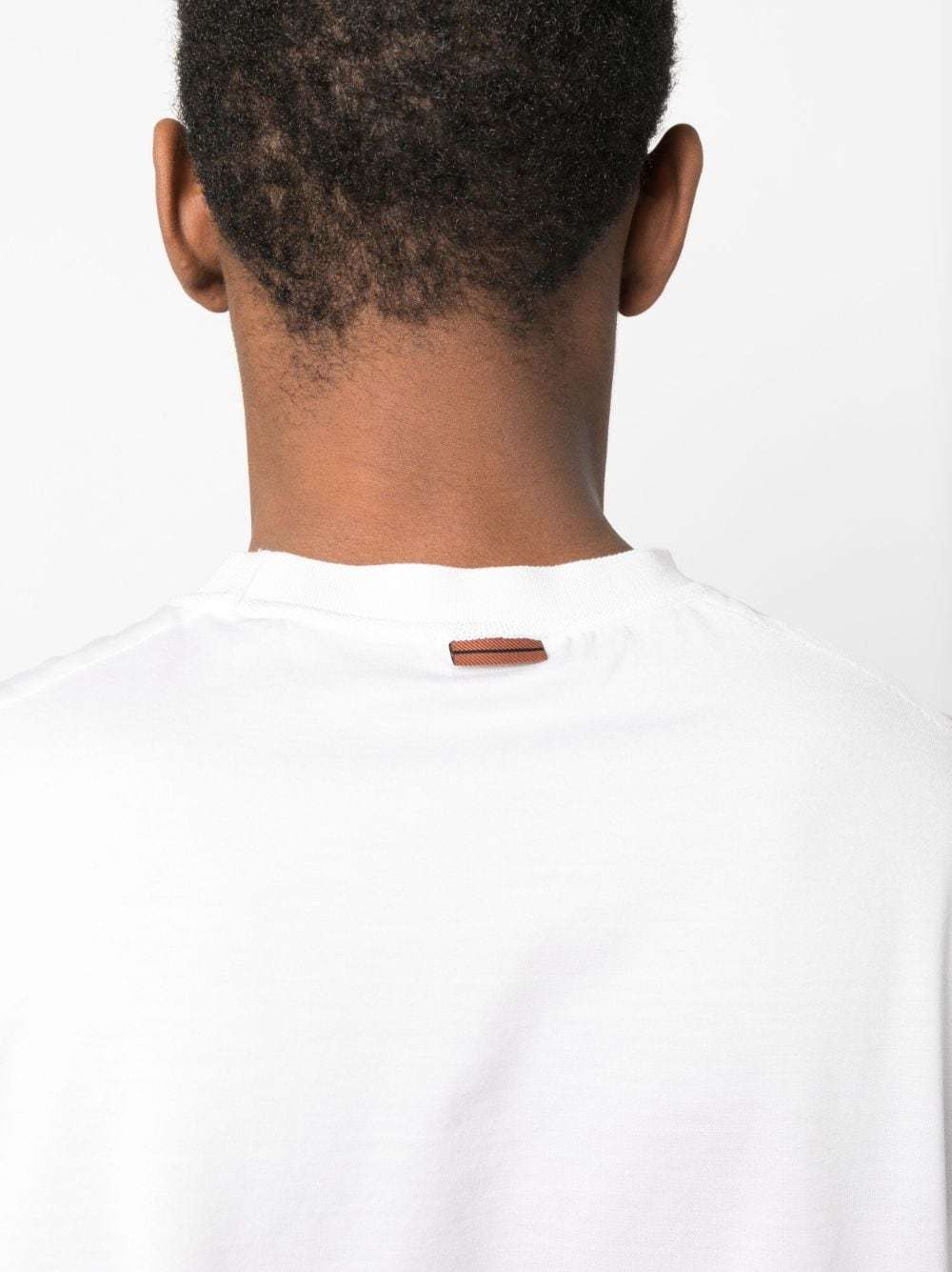 Shop Zegna Short-sleeve Silk-cotton T-shirt In White