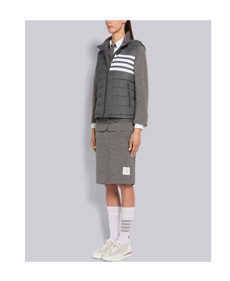 Thom Browne Tech Runner Shearling Sneakers In White