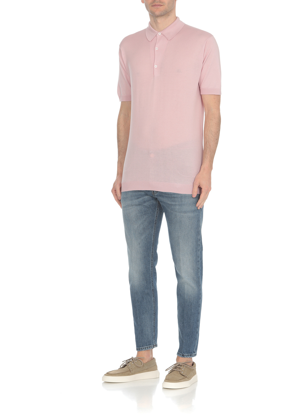 John Smedley Short-sleeved Polo Shirt In Pink